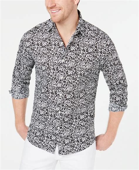 michael kors men's denim shirt|Michael Kors men's stretch shirt.